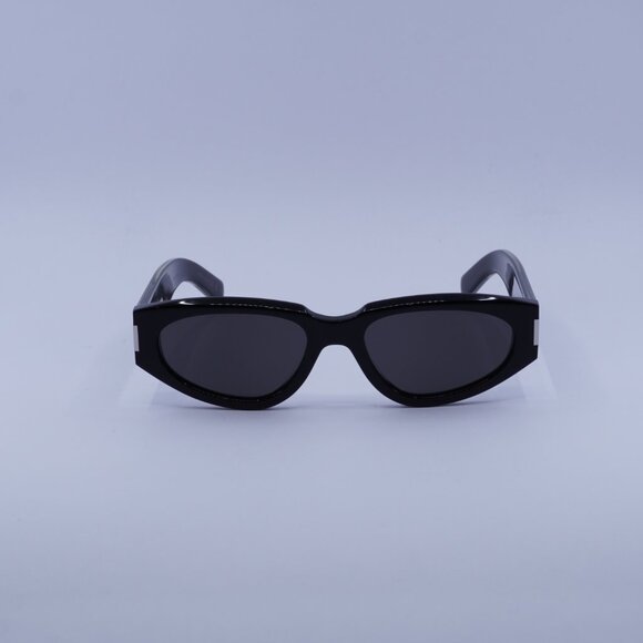 Saint Laurent SL618 001 Sunglasses Black Cat Eye Frame, Black Lenses main image 4